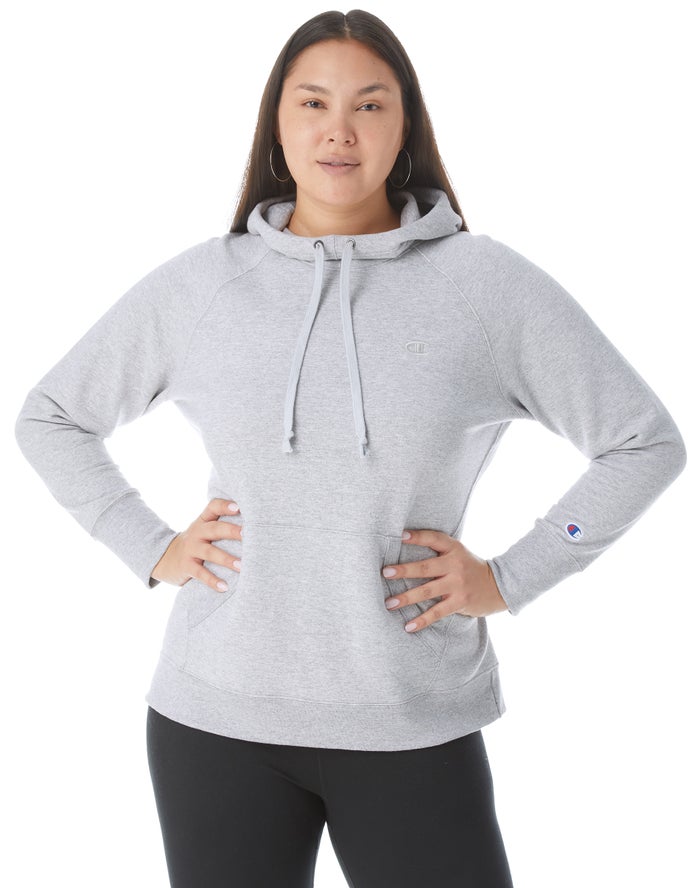 Champion Plus Powerblend Classic Embroidered C Logo - Naisten Harmaat Huppari - Suomi 6135792-EI